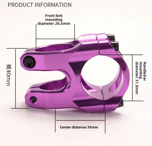 Potence Shikra aluminium 35mm longueur 0 degrés 31.8mm – Image 3