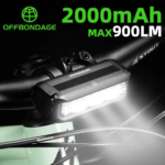 s610 Lumière Avant 900Lumen Capacité 2000mAh Étanche lampe de Poche USB