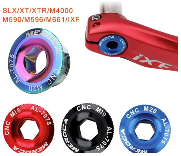 couvercle de pédalier M20 pour vtt, vis de pédalier en alliage d'aluminium CNC pour Shimano