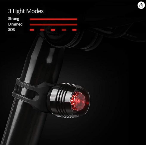 Kit Eclairage Avant et Arrière USB rechargeable bouton eclairage lumiere Lampe – Image 4