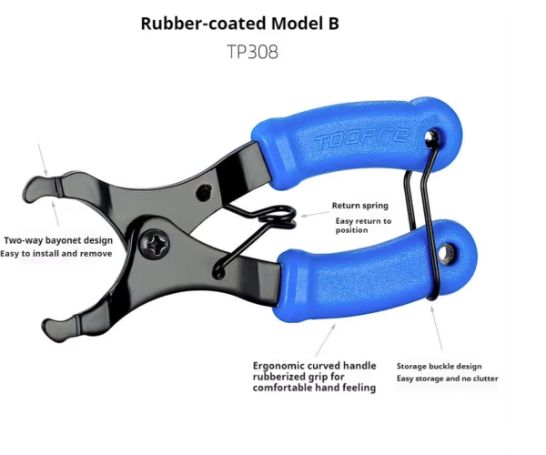 Pince de démontage de lien magique rubber coated Quick link pour vélo VTT/route – Image 2