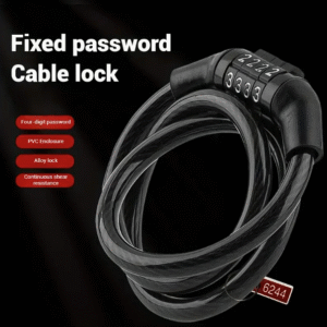Cadenas compact 4 chiffre password de sécurité antivol en métal pour vélo, accessoires de sécurité 60cm