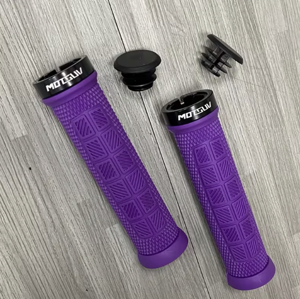 Mauve MotSuv -Poignées de guidon souples pour vélo de route et VTT Mauve.