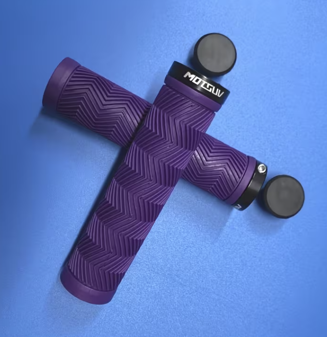 Mauve Motsuv -Poignées de guidon souples pour vélo de route et VTT Mauve