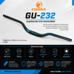 Guidon  Rise 55 Potence 31.8 bleu cintre  sc55GU252