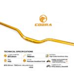 Guidon Gold Rise 55 Potence 31.8 cintre  sc65GU254c