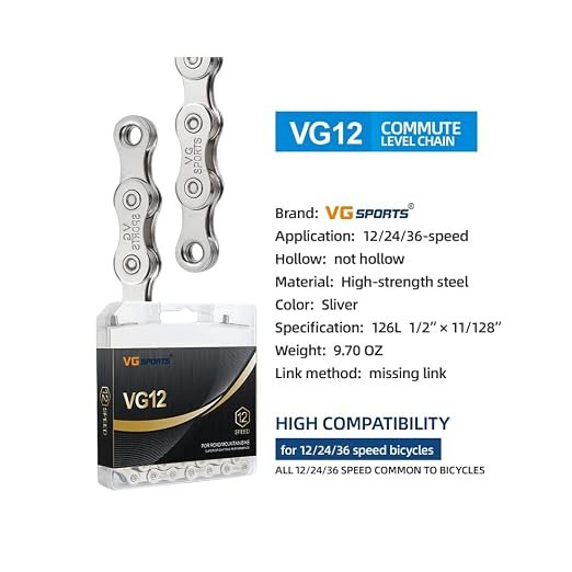 Chaîne VG Sports 12s compatible Shimano SRAM 126 maillons SC25CH325 – Image 4