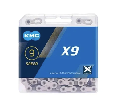 chaine KMC X9 9s compatible Shimano SRAM 116 maillons SC200CH435