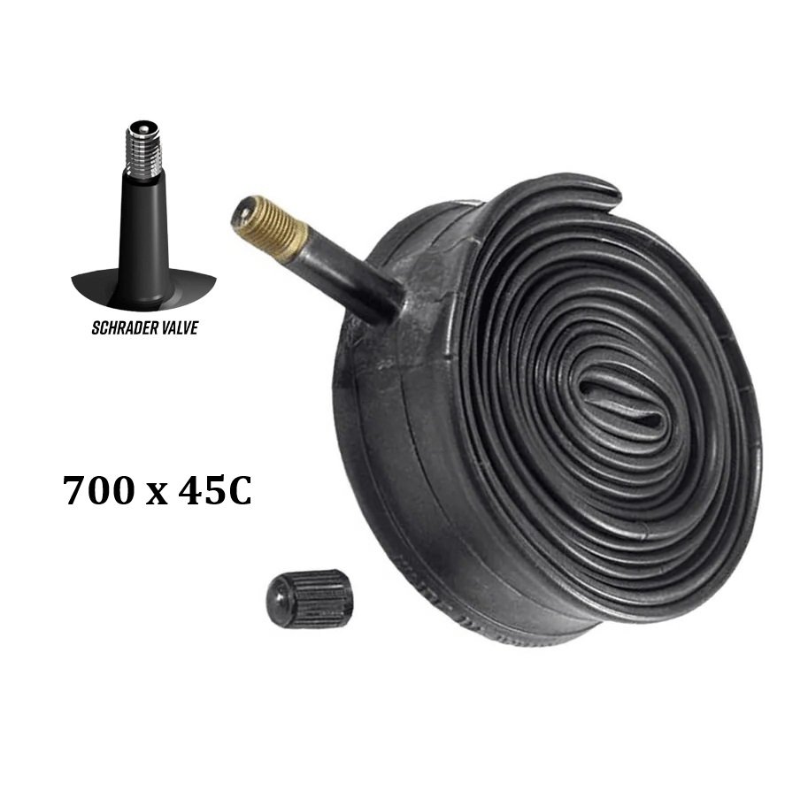 700 x 45C Shradder Cobra Chambre à air en caoutchouc butyle pour vélo de route et VTT sc32CV227